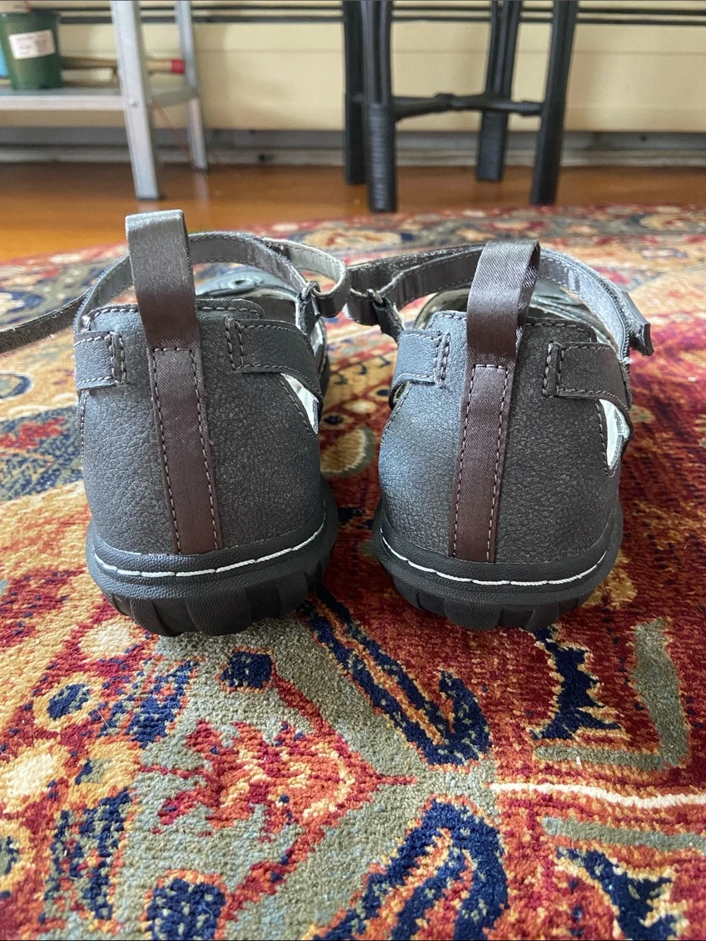 Floral Gray Mary Jane Shoes Women’s 7.5